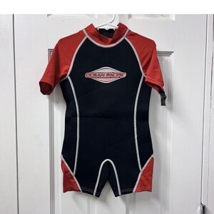 OP Kids Swim Rashguard - Red and Black